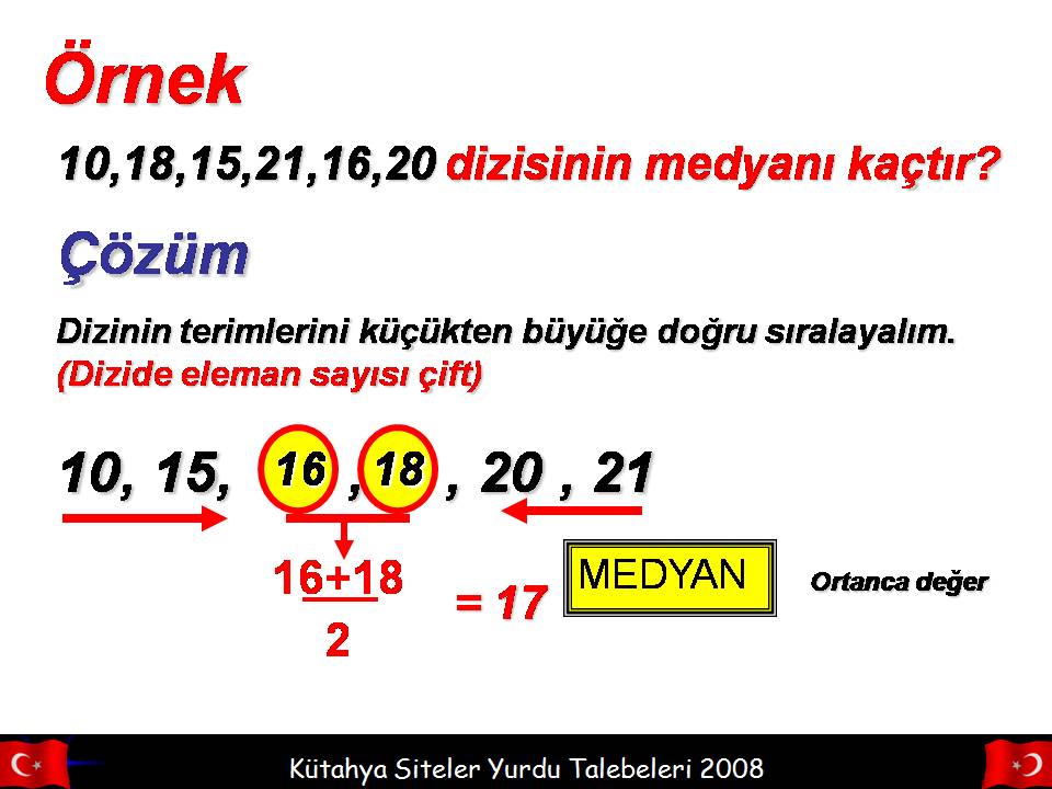 7 sinif matematik medyan hesaplama ile ilgili cozumlu soru 2015 2016